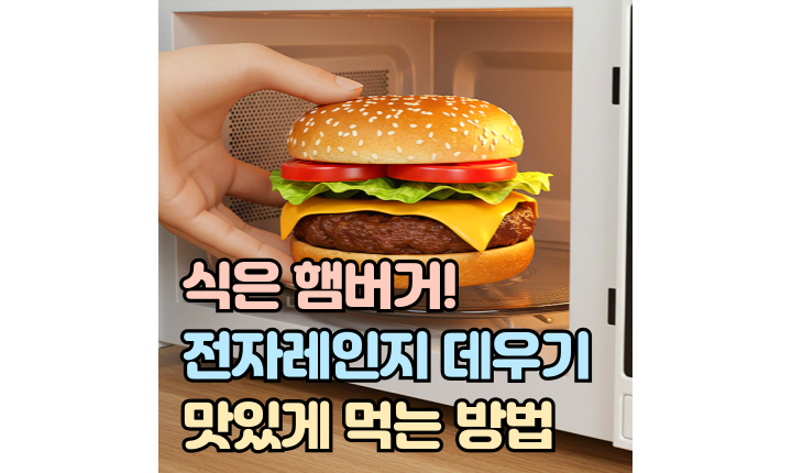 식은 햄버거 전자레인지 데우기 썸네일