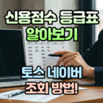 신용점수 등급표 토스점수표 카카오 네이버 대표 썸네일