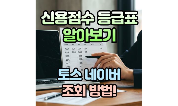 신용점수 등급표 토스점수표 카카오 네이버 썸네일