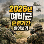 2026년 예비군 훈련기간 1 6년차 동원훈련 대상 대표 썸네일