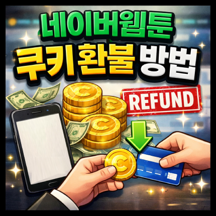 네이버웹툰 쿠키 환불 방법 구매취소 알아보기 썸네일