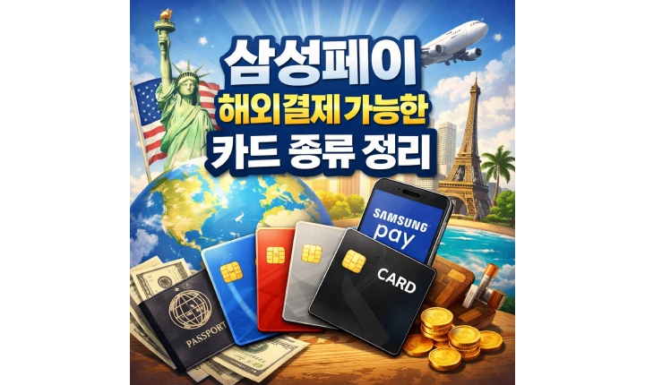 Read more about the article 삼성페이 해외결제! 가능한 카드 종류 정리