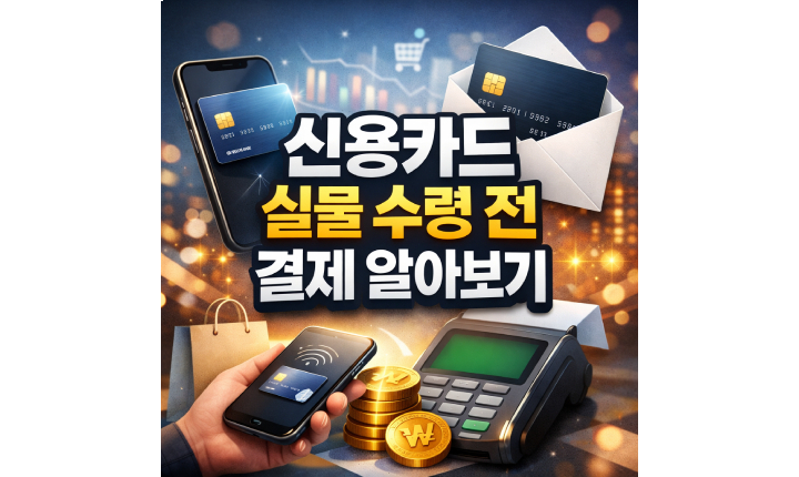 Read more about the article 신용카드 실물 수령 전 결제 가능할까? 취소, 실적 인정 여부까지