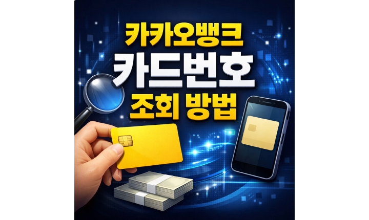 Read more about the article 카카오뱅크 카드번호 조회 방법 CVC 유효기간까지