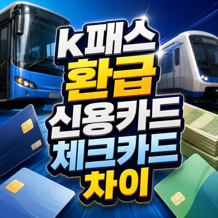 k패스 환급 신용카드 결제차감 체크 계좌입금 차이 썸네일