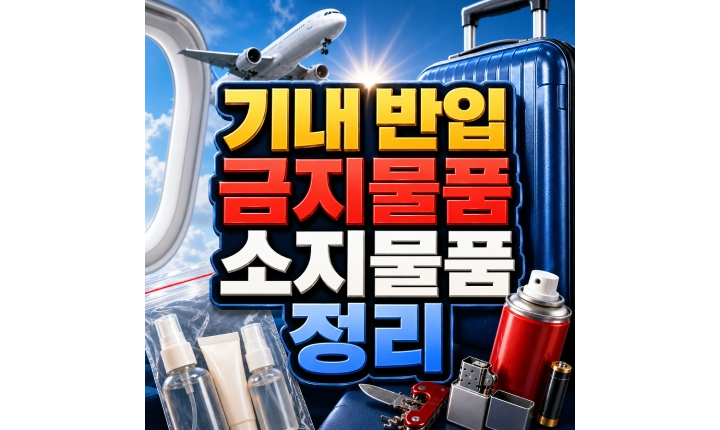 Read more about the article 기내 반입 금지 물품! 반드시 소지해야 할 물품 정리
