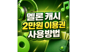 Read more about the article 멜론 캐시 2만원 이용권 손해 없이 사용방법