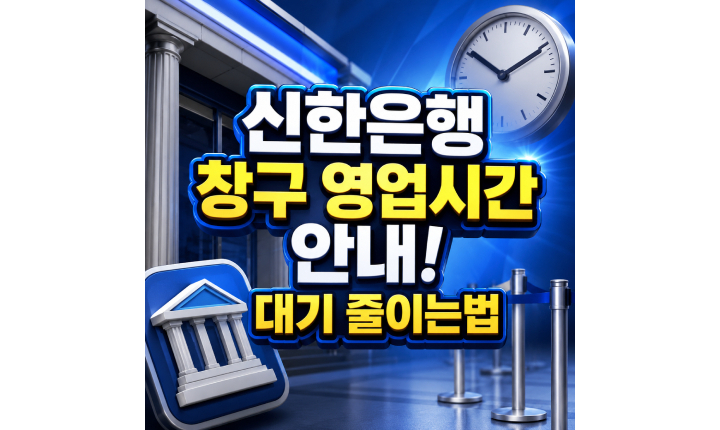 Read more about the article 신한은행 창구 영업시간 점심시간 대기 줄이는법