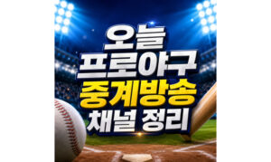 Read more about the article 오늘 프로야구 중계방송채널 케이블 5개 한눈에보기