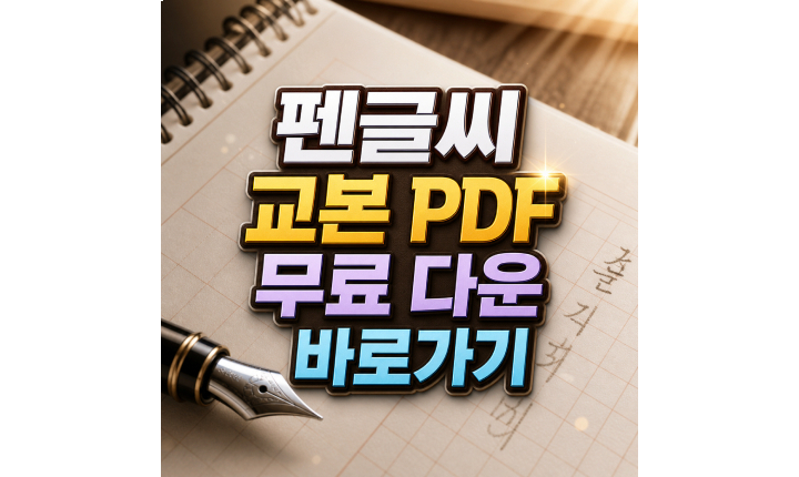 Read more about the article 펜글씨 교본 pdf 무료 연습 다운 사이트 안내