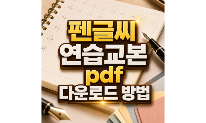 Read more about the article 글씨 연습 교본 다운 펜글씨 pdf 다운로드 방법