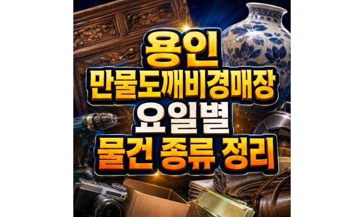 Read more about the article 용인 만물도깨비경매장 요일별 물건 종류 경매 시작시간 정리