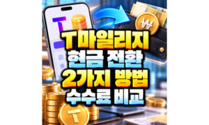 Read more about the article T마일리지 현금 전환 방법 2가지 수수료 차이