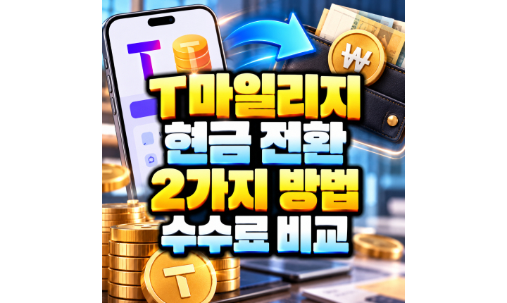 Read more about the article T마일리지 현금 전환 방법 2가지 수수료 차이