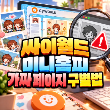 싸이월드 미니홈피 cyworld 가짜 페이지 구분 썸네일