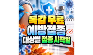 Read more about the article 인플루엔자 무료 예방접종 대상별 접종 시작일 정리