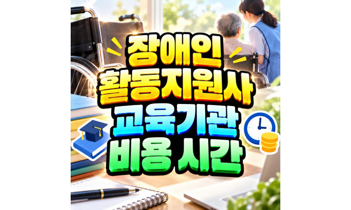 Read more about the article 장애인 활동지원사 교육기관 교육비 교육시간 정리