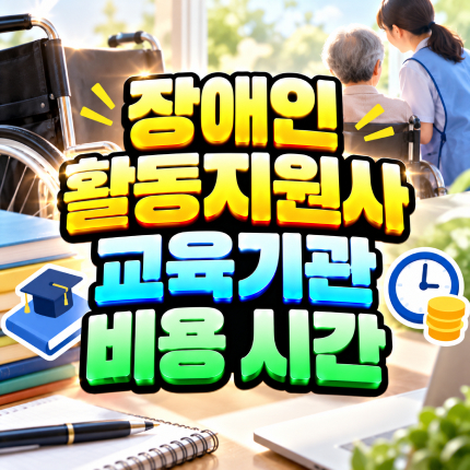 장애인 활동지원사 교육기관 교육비 교육시간 정리 썸네일